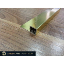 Aluminium quadratische Kante für Fliesen mit heller Goldfarbe